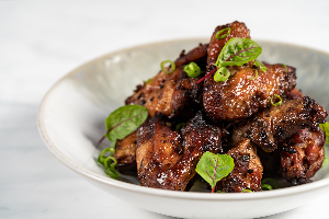 Honey & Bourbon Smoked Chicken Wings (GF) (Sold by the pound)
